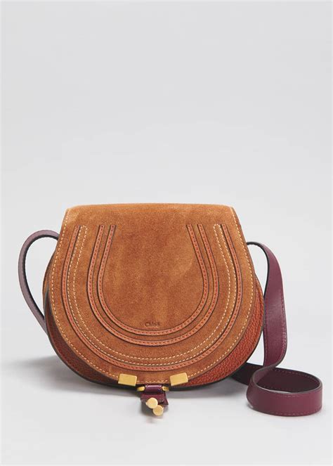 chloe marcie mini suede crossbody bag|chloé mini marcie saddle bag.